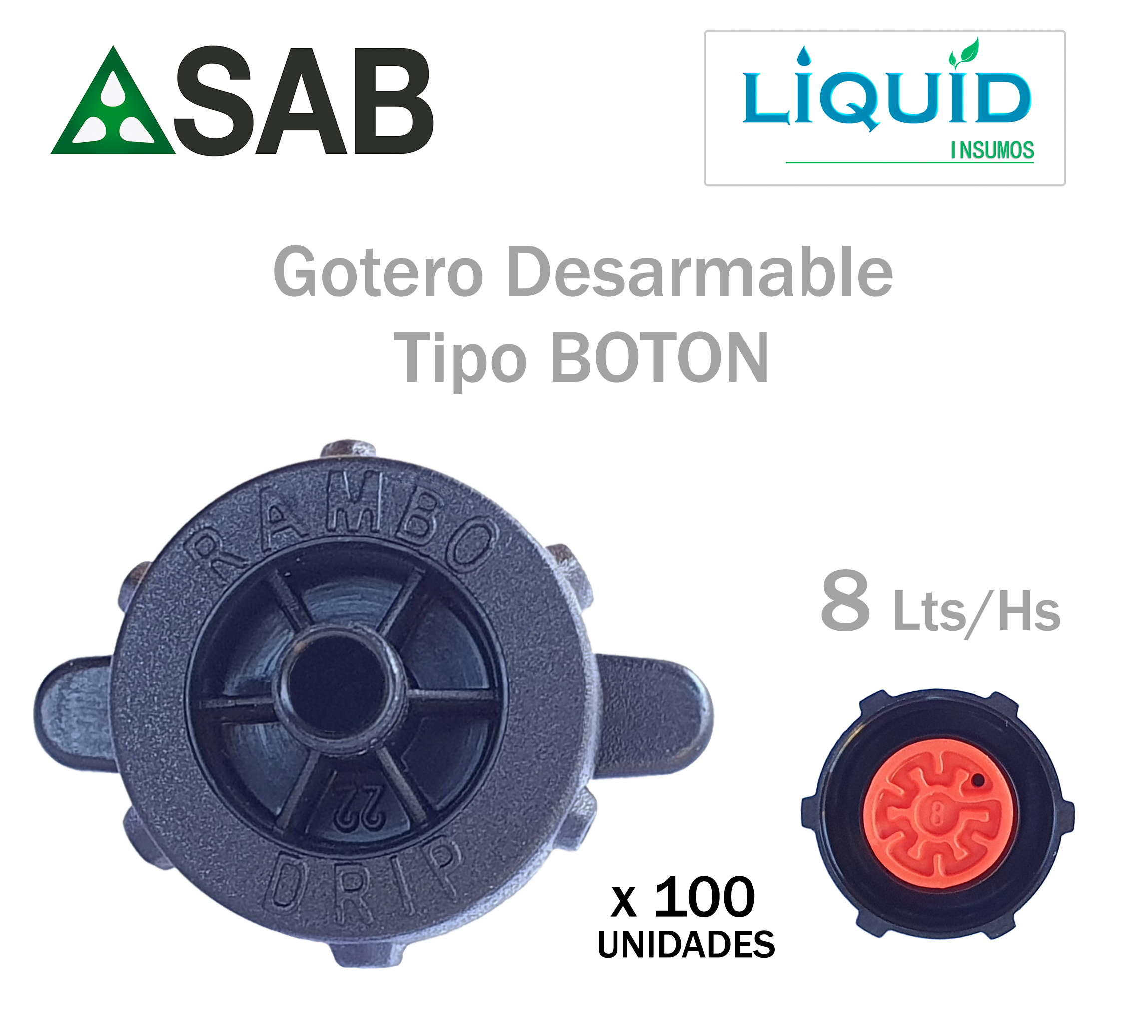 Gotero SAB Rambo aplicación en huerta