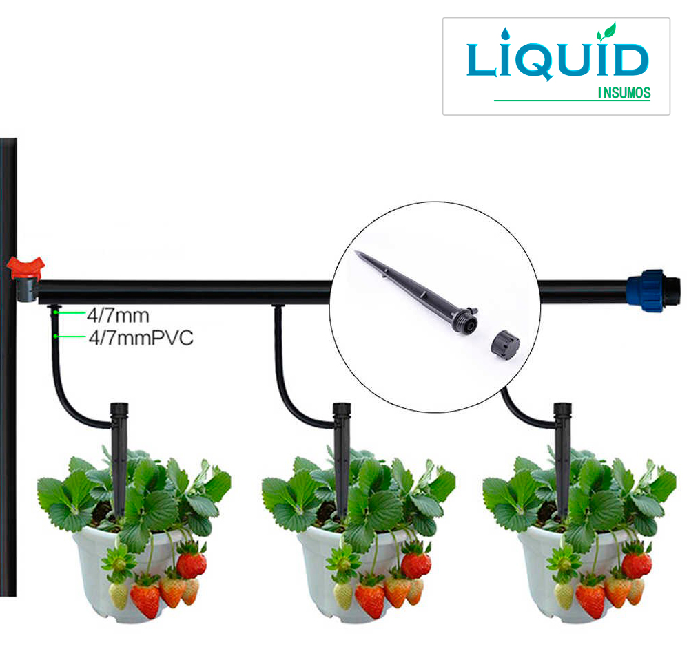Gotero regulable con estaca para macetas